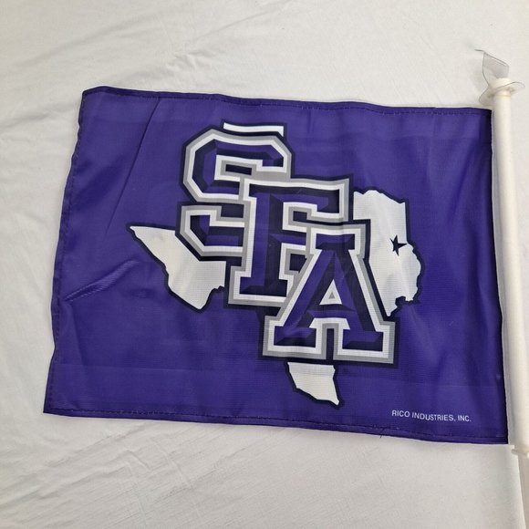 Stephen F Austin Window Flag Purple Gray White - Picture 9 of 9
